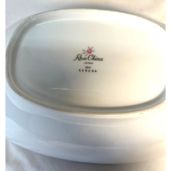 Vintage Rose China Serena Oval Serving Platter Japan Floral Design - Picture 4 of 4